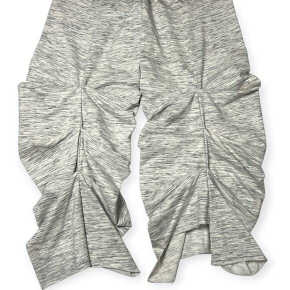 Free People High Rise Ruched Leg Joggers SIZE S Gray Baggy Sweatpants UNIQUE - Picture 5 of 11